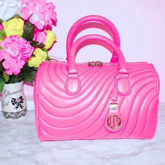 HENRI BENDEL NO.7 FLAMINGO PINK BARREL BAG - Picture 1 of 1